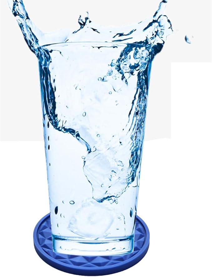 Car Cup Coaster, Universal Automotive Waterproof Non-Slip Cup Holders Sift-Proof Spill Holder Car Interior Accessories 4 Pack Dark Blue