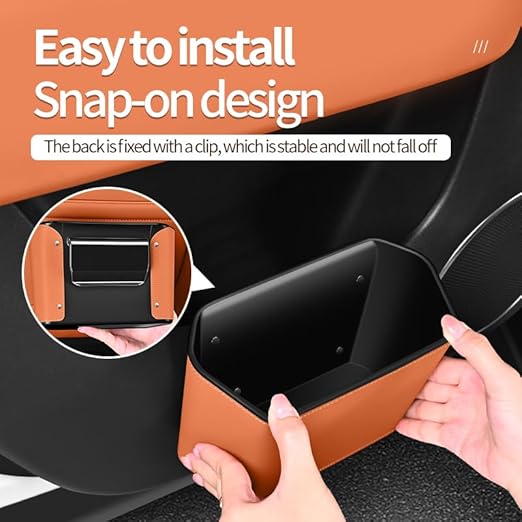 Car Trash Can Storage Pockets - 100% Leak-Proof Organizer,Car Seat Back and Door Hanging Storage,Two Levels Above and Below (beige1)