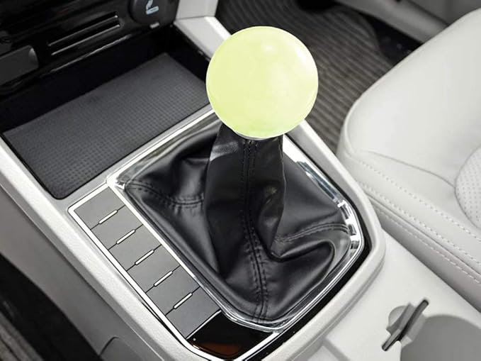 Lunsom Round Shift Knob, Ball Shape Gear Shifter Lever Head Shift Ball Car Stick Handle Fit Most Automatic Manual Transmission Vehicle (M8x1.25, Fluorescence)