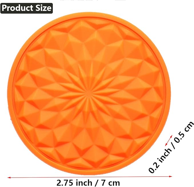 Car Cup Coaster, Universal Automotive Waterproof Non-Slip Cup Holders Sift-Proof Spill Holder Car Interior Accessories 2 Pack Orange