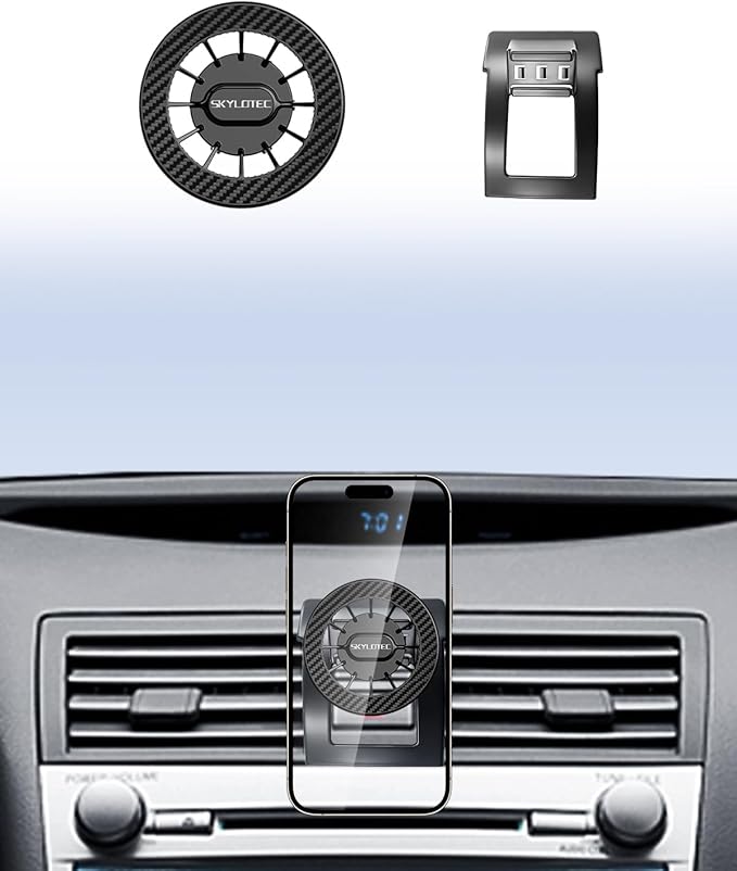 SKYLOTEC Car Phone Holder for Toyota Camry 2007 2008 2009 2010 2011 Accessories Automobile Cradles Magnetic Phone Mount Compatible with MagSafe, Strong Magnets Cell Phone Base (Magnetic)