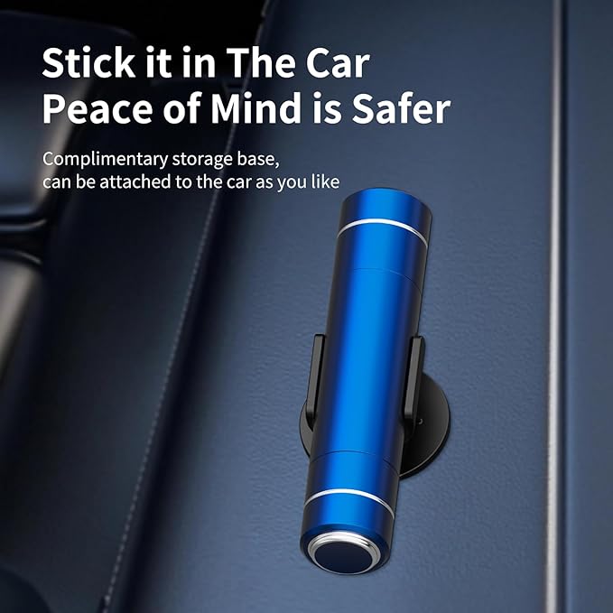 HHXS 2 Pack Window Breaker Seatbelt Cutter Car Window Breaker Safe Hammer Emergency Escape Tool, Glass Breaker Car Escape Tool Life-Saving Emergency Artifact(Blue)