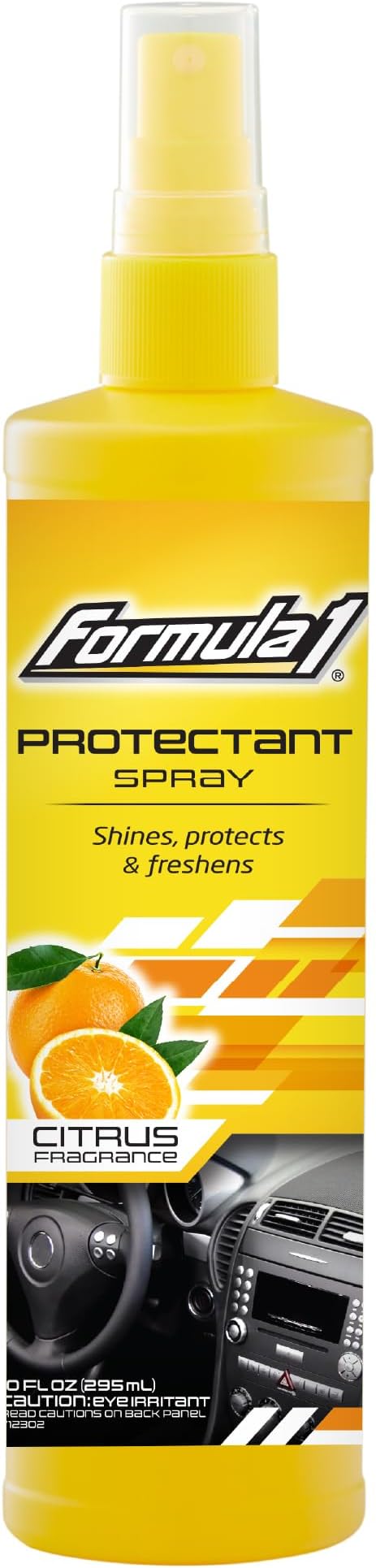 Formula 1 Interior Detailing Protectant Spray, Car Interior Cleaner with Lasting Citrus Fragrance and UV Protection, Safe for Vinyl, Rubber, Plastic, & Dashboard - 10oz