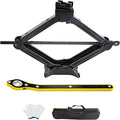 Scissor Car Lift Jack 2 Ton (4409 lbs) for Sedans, MPVs & SUVs, Compact Portable Kit Vehicle Roadside Emergency Tool Tire Change with Ratchet Wrench (2T)