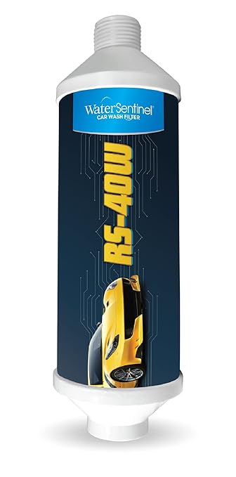 WaterSentinel RS-40W Car Wash Inline Multi-Stage Water Garden Hose Water Conditioner Filter & Extension Adapter for RV, Boat, Marine, Motorcycle, Home, Windows, Solar Panels