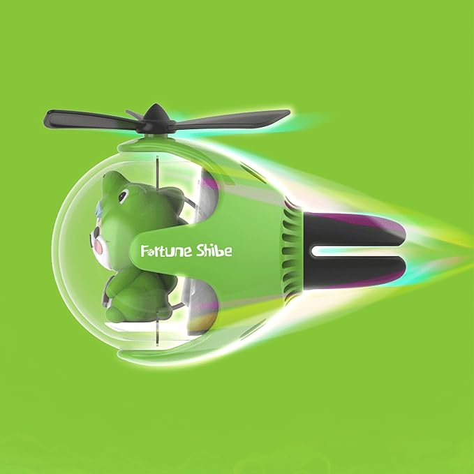 2 Pcs Pilot Car Air Freshener, Cute Dog Car Vent Clip Air Freshener Automotive Air Outlet Fan Diffuser, Automotive Interiors Vent Decoration (Red+Green)