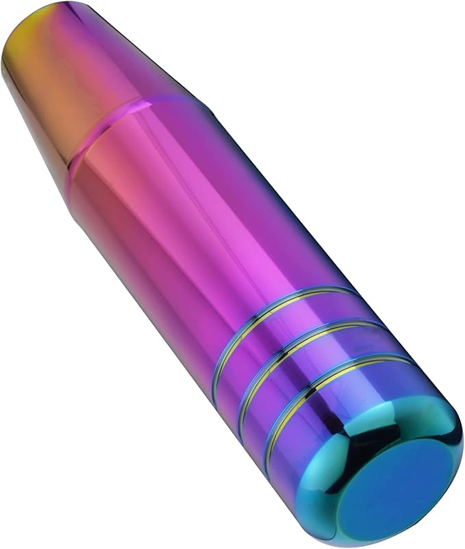 Abfer 5" Heavy Weighted Shifter Knob, Aluminum Alloy Car Gear Lever Metal Stick Shift Handle Fit Most Automatic Manual Vehicle (Multicolor)