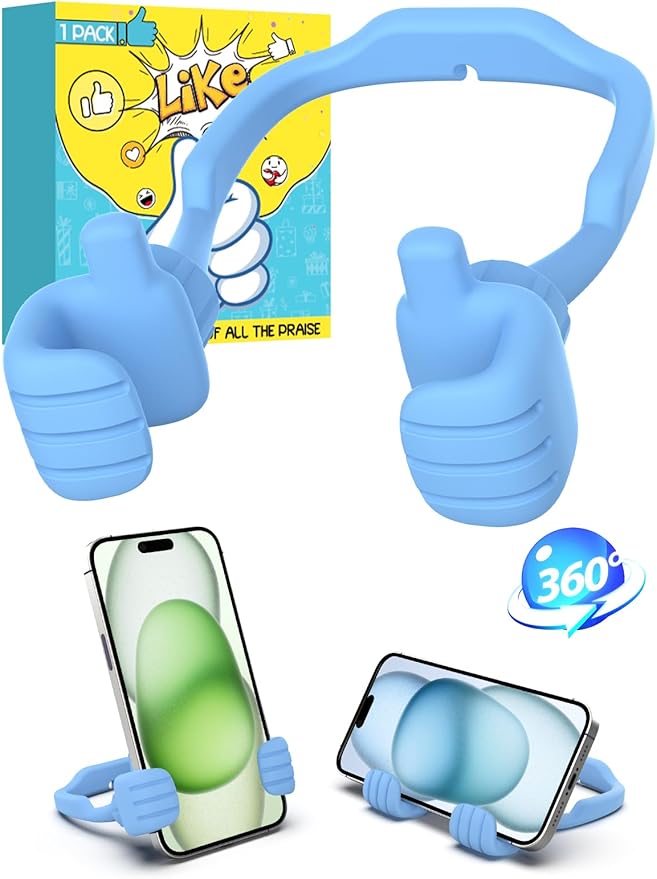 Valentines Day Gifts for Teen Boys Girls Kids: Thumbs Up Lazy Phone Stand Holder Gift for Men Women Adults Funny Gadgets Teenage Dad Father Mom Husband Wife Who Have Everything Cute Things