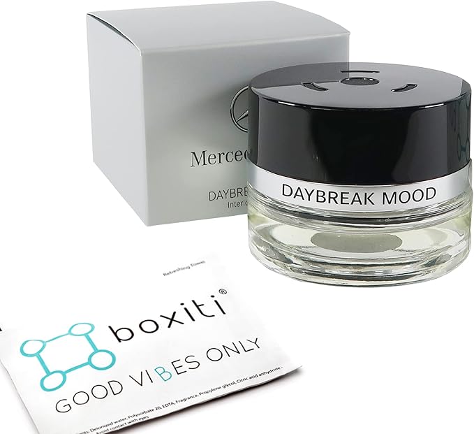 Boxiti Set – Daybreak Mood for Mercedes Benz Air Freshener System, Genuine Perfume for Mercedes, Interior Cabin Fragrance for Mercedes Cars Equipped with Air Balance Package (P21) and Boxiti Wipe