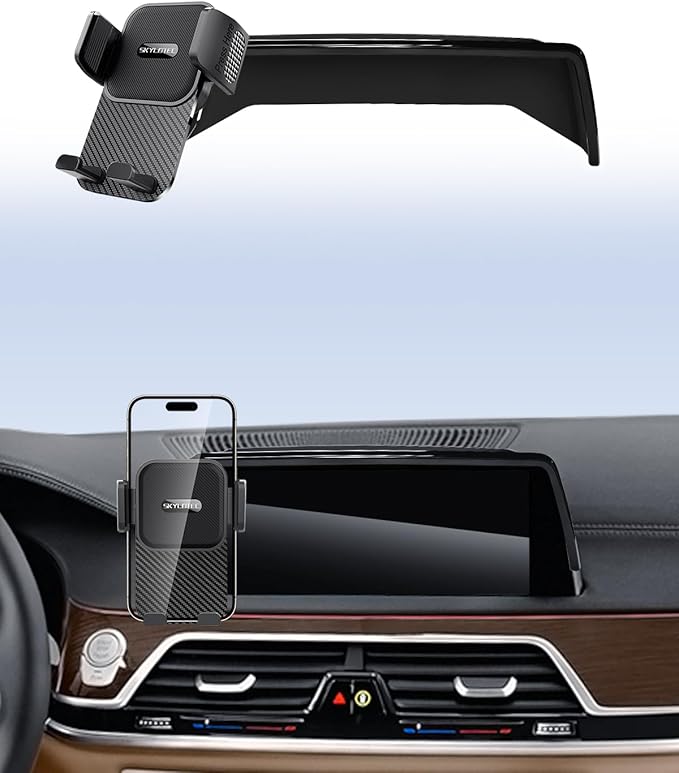 SKYLOTEC Car Phone Holder for BMW 7 Series 2016 2017 2018 2019 2020 2021 2022 Accessories 10.25/10.3-Inch Screen Fixed Clip, Automobile Cradles Phone Mount, Cell Phone Base Not Block Air Vent