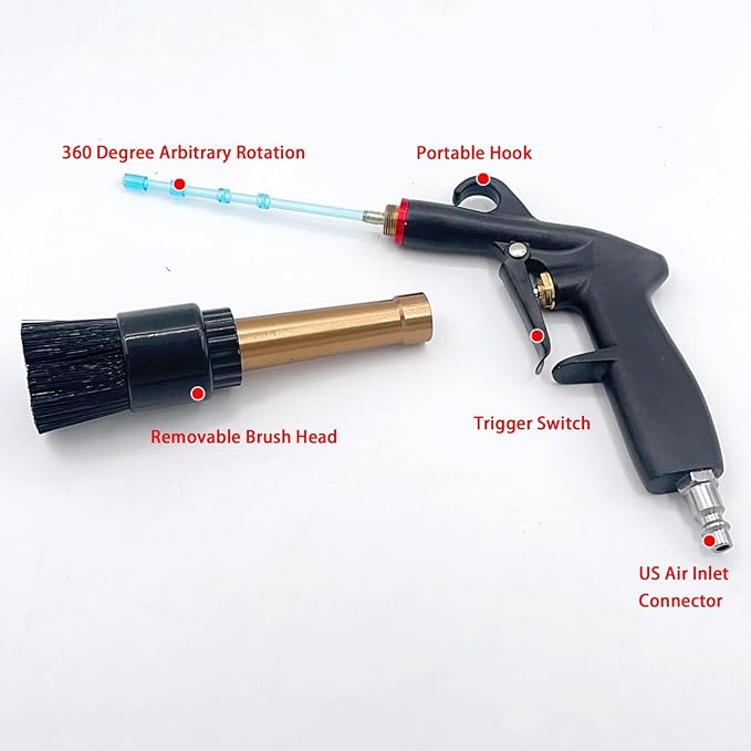 Tornado Cleaning Gun, Detailing Car Cleaning Gun Interior Dryer Air Blow Gun, High Pressure Blower Gun, Car Detailing Tools for Quickly Blowing Out Dirt and DustWorking with Air