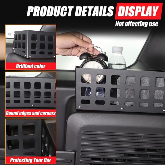 Aluminum Rear Trunk Cargo Organizer Compatible with 2024 2025 2026 Hummer EV Accessories Trunk Storage Management System Rack Modular Storage Box Basket (Left Side-Black)