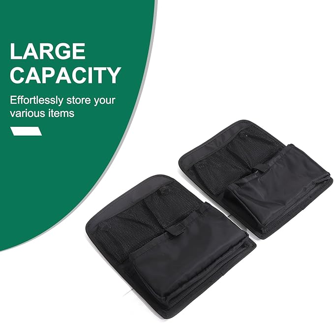 Car Trunk Side Organizer Bag Compatible with Land Rover Defender 90 110 130 2020-2024 Oxford Cloth Multifunctional Trunk Storage Bag Black Mesh Trunk Organizer Bag 2PCS/Set