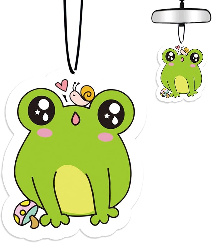 Frog Car Air Fresheners Hanging Air Fresheners Scented Hanging Ornaments Refresh Airs Fragrant Pendant Frog Car Accessories Interior Decor Home Frogs Gifts for Men Women