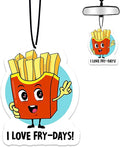 French Fries Air Freshener Hanging for Car Scented Ornaments Mirror Cute Car Fresheners French Fries Car Accessories Auto Interior Decor Scent Home Bathroom Closet Frie Gifts for Women Men