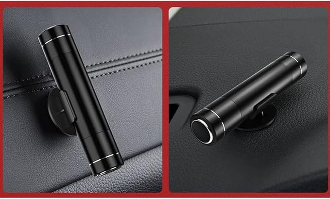 HHXS 2 Pack Car Safety Hammer Emergency Escape Tool One Second Window Breaker Seatbelt Cutter Car Glass Breaker Life-Saving Emergency Artifact-(Black)