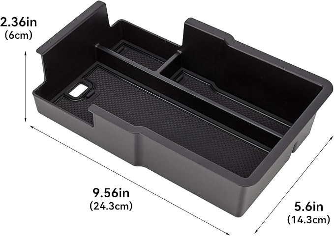 Center Console Organizer Armrest Tray Insert for Chevy Equinox 2025-2026, Accessories for 2026 Equinox Center Console Tray Storage Box, ABS Plastic, Black