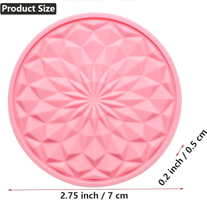 Car Cup Coaster, Universal Automotive Waterproof Non-Slip Cup Holders Sift-Proof Spill Holder Car Interior Accessories 2 Pack Pink