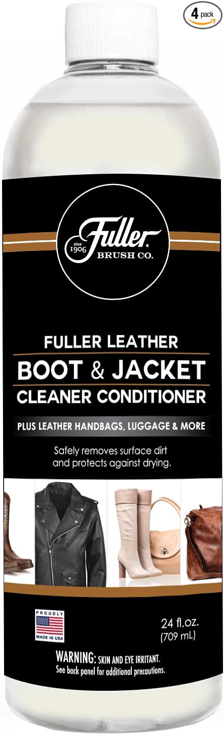 Fuller Brush Leather Boot and Jacket Cleaner Conditioner - Natural Oil Formula for Leather, Vinyl, Backpacks & Luggage - Removes Dirt, Dust, and Grime - Pack of 2