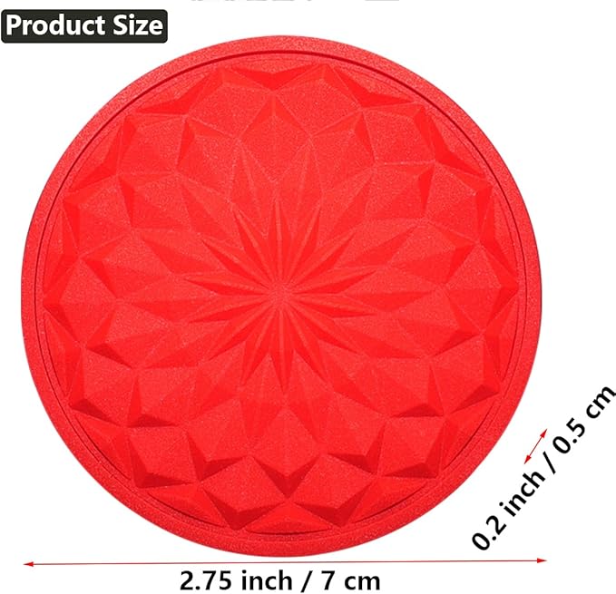 Car Cup Coaster, Universal Automotive Waterproof Non-Slip Cup Holders Sift-Proof Spill Holder Car Interior Accessories 2 Pack Red