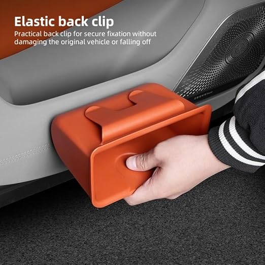 Car Trash Can Storage Pockets - 100% Leak-Proof Organizer,Car Seat Back and Door Hanging Storage,Two Levels Above and Below (Black)