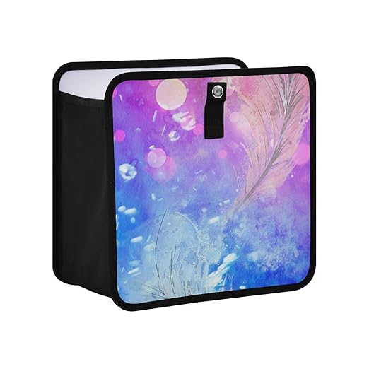 Car Trash Can Trash Bin Foldable Hanging Trash Bag Storage Pocket Organizer Cute Car Gadgets Garbage Adjustable Shoulder Strap Blue Purple Plume