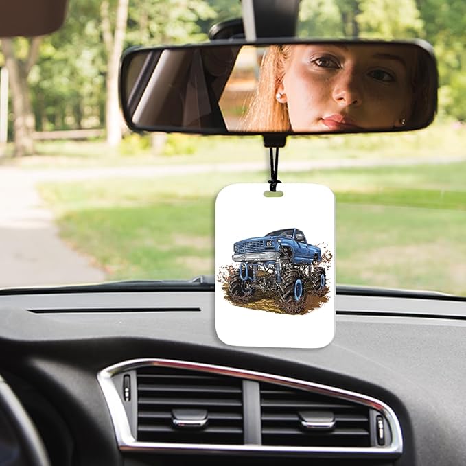 4Pcs Monster Truck Car Air Freshener Hanging Hotwheels Car Accessories Gifts for Women Men Teen Boy Cute Air Freshener for Interior Car Mirror Home Wardrobe Decor