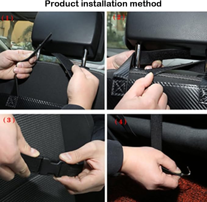 Popular Items Car Seat Back Pocket, Rear Seat Storage, Stain Proof, Car Storage Pocket, Seat Back Pocket, Premium Waterproof PU Car Seat Back Organizer（Black）