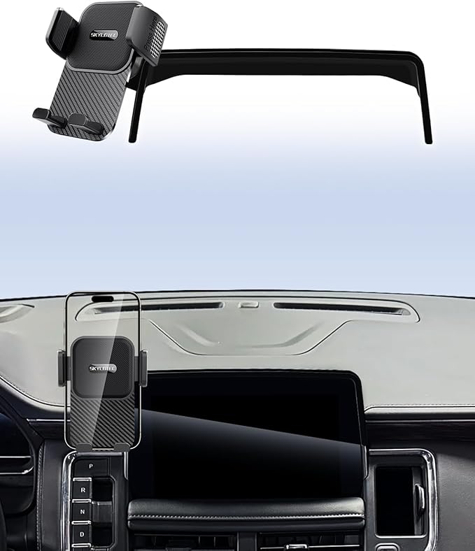 SKYLOTEC Car Phone Holder for Chevrolet Chevy Tahoe/Suburban/GMC Yukon 2021 2022 2023 2024 Accessories 10.2-inch Screen Fixed Clip, Automobile Cradles Phone Mount, Cell Phone Base Not Block Air Vent