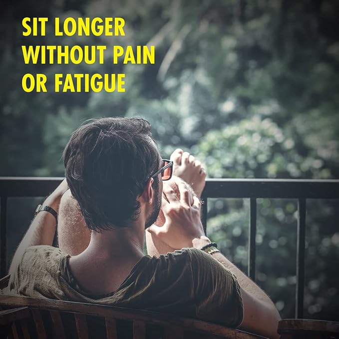 HEALTHMATE IN9115 Comfy Gel Coccyx Cushion Gel Seat Cushion for Long Sitting for Back, Sciatica and Tailbone Pain Relief, for Office Chair, Car, Wheelchair, Long Trips