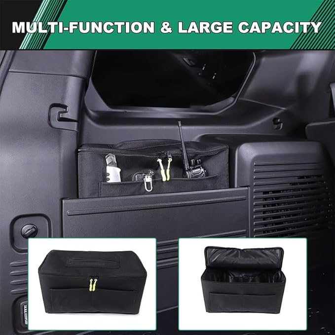 for Hummer EV SUV 1 Car Trunk Organizer Storage Cargo and 1 Rear Trunk Cargo Liner for Hummer EV SUV Accessories 2024 2025 2026