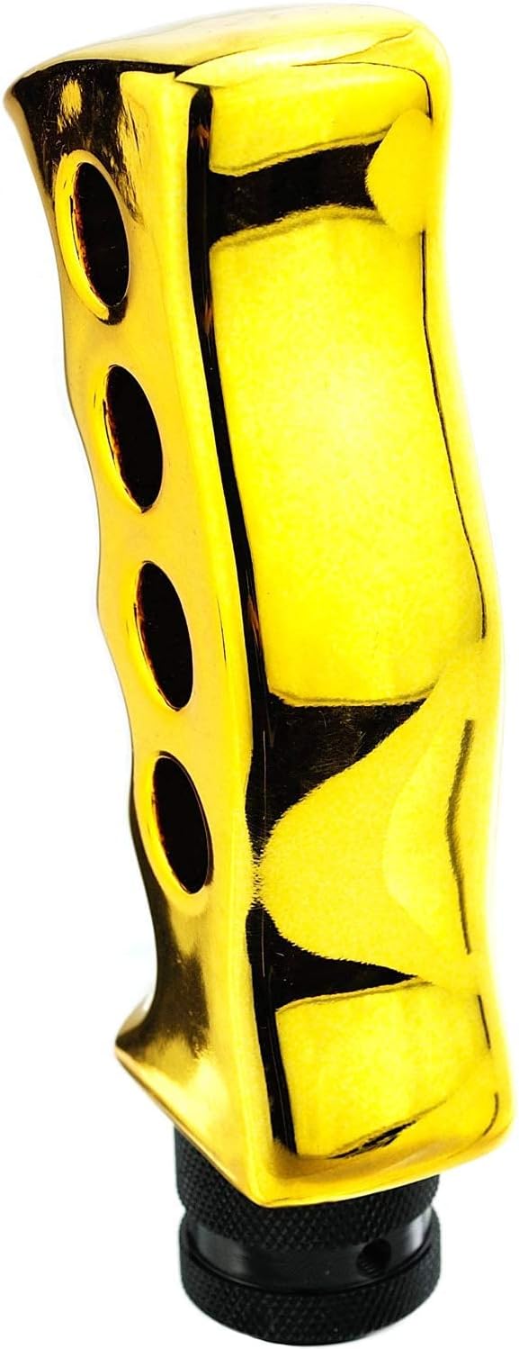 Lunsom Car Grip Shift Knob, Gear Shift Lever Knob Shifter Car Shifting Transmission Shifter Stick Head Fit Most Manual Vehicle (Gold)