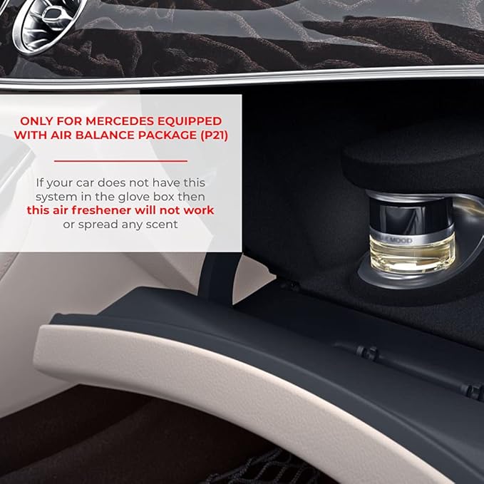 Boxiti Set Agarwood Mood for Mercedes Benz Maybach Air Freshener System, Genuine Perfume for Mercedes, Interior Cabin Fragrance for Mercedes Cars Equipped with Air Balance Package P21 and Boxiti Wipe