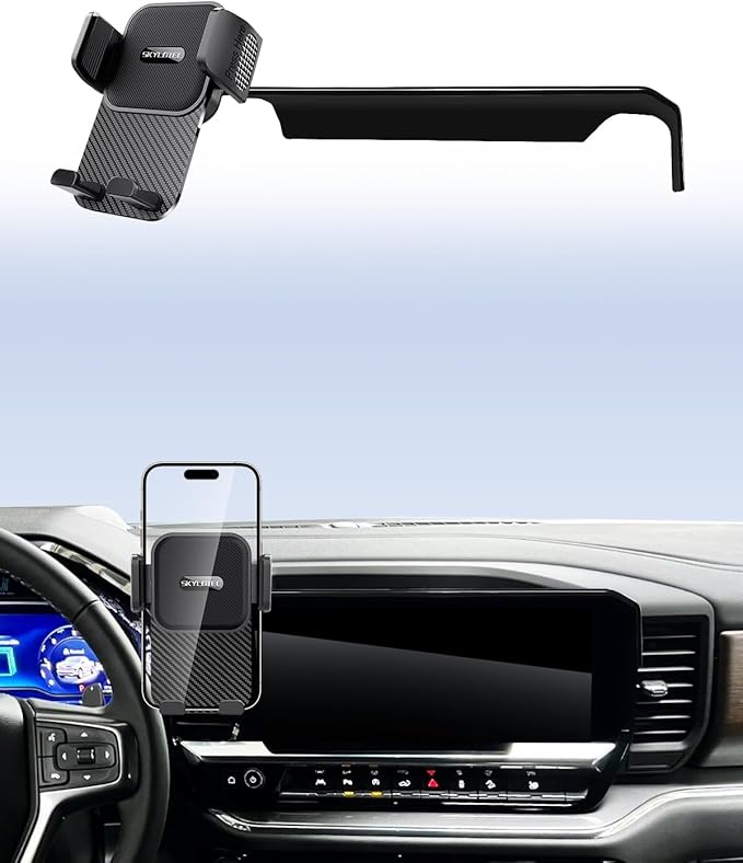 Phone Holder for 2022-2025 Chevrolet Chevy Silverado1500/GMC Sierra 1500 2500HD 3500HD Accessories 13.4-inch Screen Fixed Clip, Automobile Cradles Phone Mount, Cell Phone Base Not Block Air Vent
