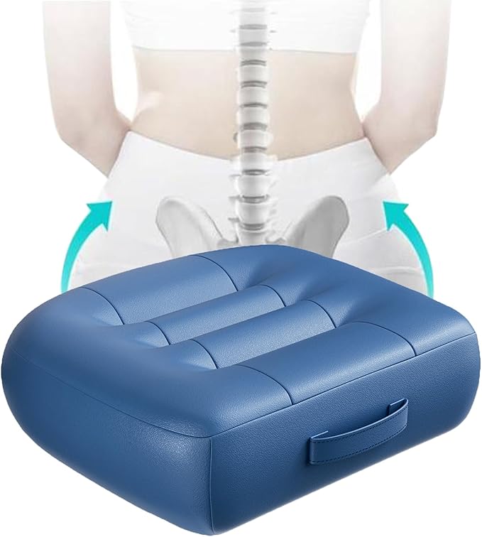 Adult Booster Seat for Car/Portable Booster Seat for Driver/Breathable Non-Slip Seat Cushions with Practical Handle for The Car, Office, Wheelchair, Broader Vision, 17.7"x15.7"x4.7"（Blue）