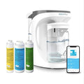 AquaTru Carafe Smart Countertop Water Purifier | App-Connected 4-Stage Reverse Osmosis System with Glass Carafe Removes Forever Chemicals, Lead & Fluoride | Track Filter Life | No Plumbing