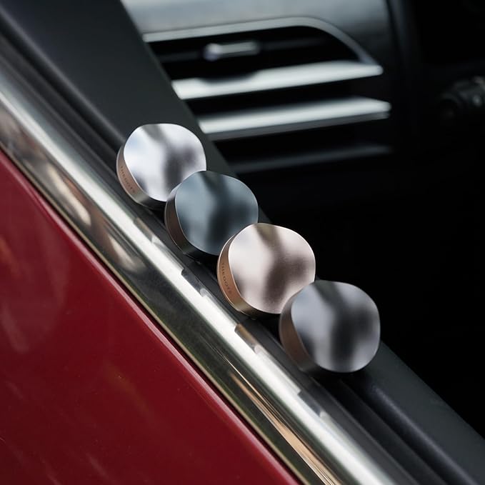 THEDOTS Gold Car Air Freshener Vent Clip, Cashmere Wood Chestnut Scent, Luxury Metal Interior Decor, Premium Holiday Gift Idea