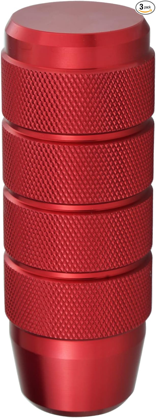 Abfer Weighted Shift Knob 9CM Aluminum Alloy Car Gear Stick Shifter Lever Handle Fit for Most Automatic Manual Vehicle (Red)