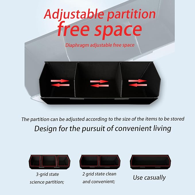 Car Trunk Organizer For Audi S4 2010-2016 - Custom Fit,Large Space Outdoor Trunk Organizer with Leather,Split Design,Adjustable Partition Design,For Audi S4 2010-2016