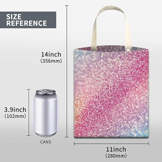 Car Trash Can, Cute Car Trash Bag, Hanging Car Organizer and Storage Bag, Trash Bin for Car Accessories, Vehicle, Travelling, Camping Rainbow Glitter Pattern