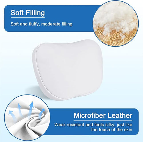 1 Pack Car Headrest Neck Pillow Fits for Tesla Model 3 Model Y Model S Model X Accessories,Car Seat Pillow Head Neck Rest Cushion(White)