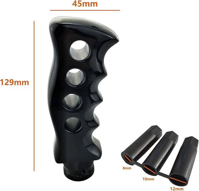 Lunsom Handle Shift Knob Car Shifting Transmission Shifter Stick Head Fit Most Manual Vehicle (Black)