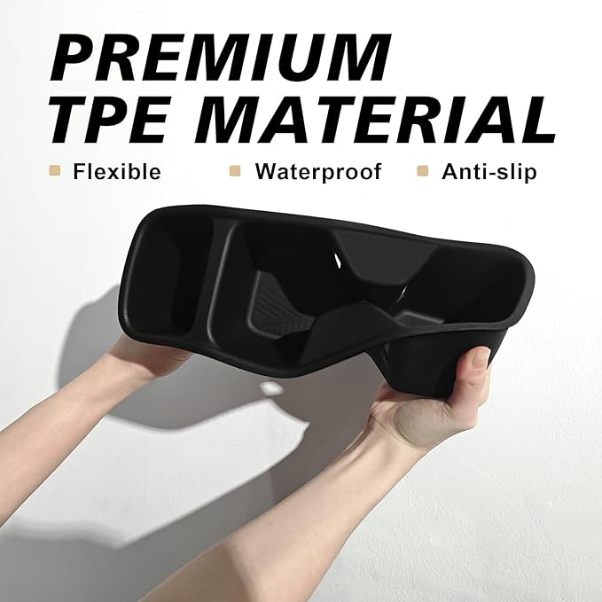 Muslogy Center Console Cup Holder Inserts Compatible with Kia Telluride 2020-2024 2025 Accessories Middle Console Front and Rear Drink Stopper Non-Slip TPE Organizer Cup Holder Replacement 2PCS Set