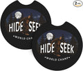 Bigfoot Hide and Seek Car Coasters for Cup Holders Pack of 2 Neoprene Cup Mat Pad Vehicle Interior Accessories for Men Women