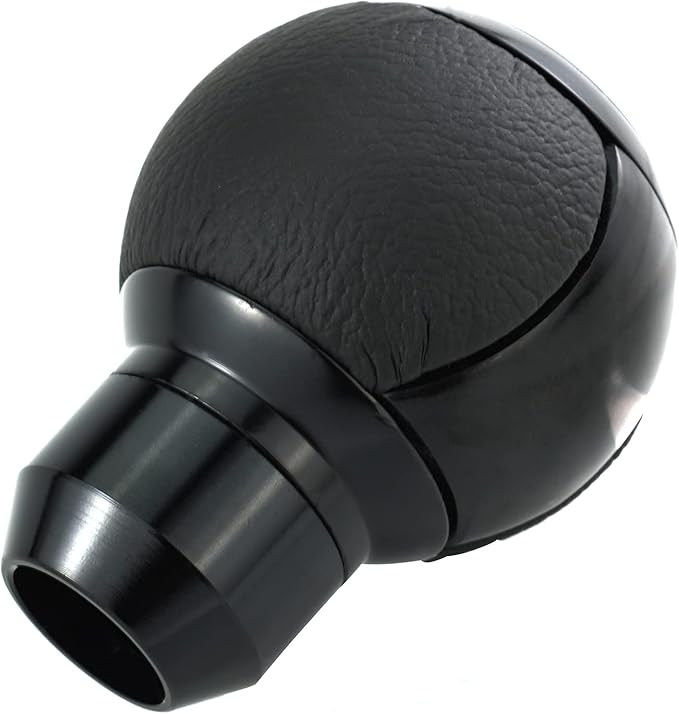 Lunsom Car Shifter Knob 5 Speed Gear Stick Head, Leather Ball Gear Shifting Knob Short Shift Lever Handle Head Fit Most Manual Transmission (Black)
