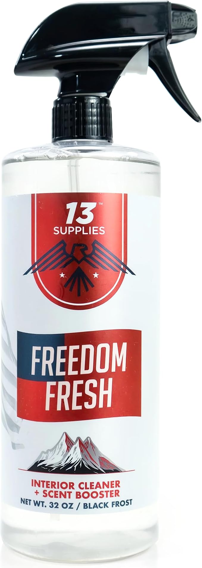 Premium Car Interior Cleaner Spray – Auto Cleaner for Headliner, Mats, Interior Vehicle Cleaning, Car Dashboard Cleaner Stain Remover, Restores Shine, Great Gift for Guys - Freedom Fresh Black Frost