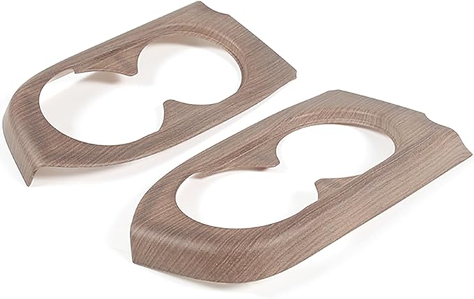 2PCS Rear Door Cup Holder Panel Frame Cover for Honda Pilot 2016-2022/ Passport 2019-2023, ABS Material Automotive 2nd Row Seat Cup Holder Cover Interior Accessories (Pear Wood Grain)