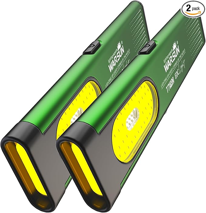 WARSUN Compact Multi-Mode Pocket LED Flashlight - 675LM, USB-C Rechargeable, IPX4, Dual Material, Red/Blue Strobe, for Everyday Carry & Travel