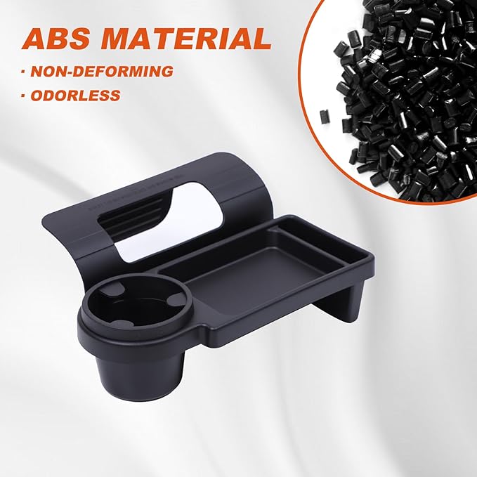 Car Window Multifunctional Storage Tray Organizer Compatible with Cadillac Escalade 2007-2014,ABS Door Side Hanging Cup Holder Storage Rack Interior Accessories