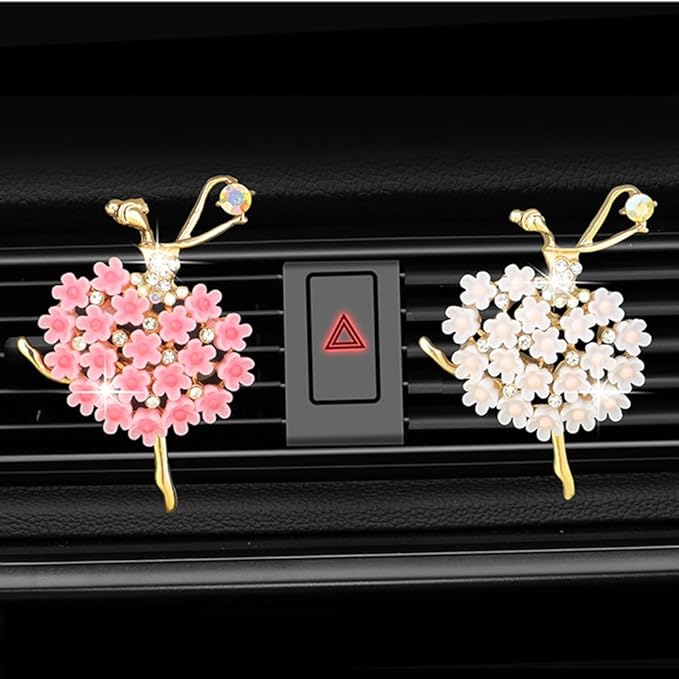 ZOSTLAND Rhinestone Car Decorative Clip,Car Air Fresheners,Metal Vent Clip,Bling Auto Air Vent,Personalized Automotive Interior Decoration Accessories,Auto Decor Gift for Women,Men(3pcs Dancers)
